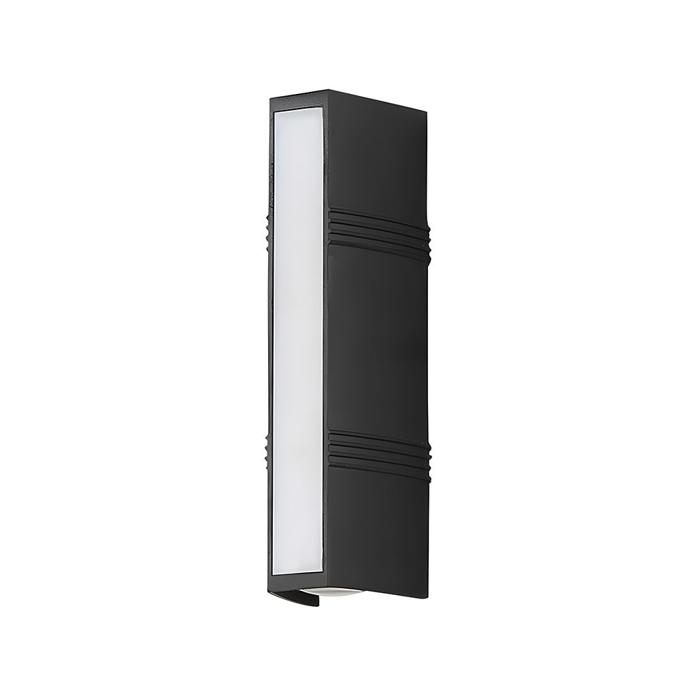 Nowoczesna Zewnętrzna Lampa Ścienna LED Góra–Dół z Czarnego Aluminium