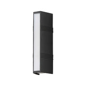 Nowoczesna Zewnętrzna Lampa Ścienna LED Góra–Dół z Czarnego Aluminium