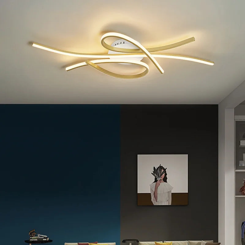 Nowoczesny Plafon LED z Geometryczną Formą