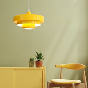 Okrągła Lampa Wisząca Retro z Metalowym Kloszem