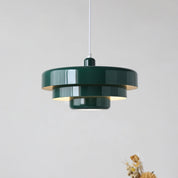 Okrągła Lampa Wisząca Retro z Metalowym Kloszem