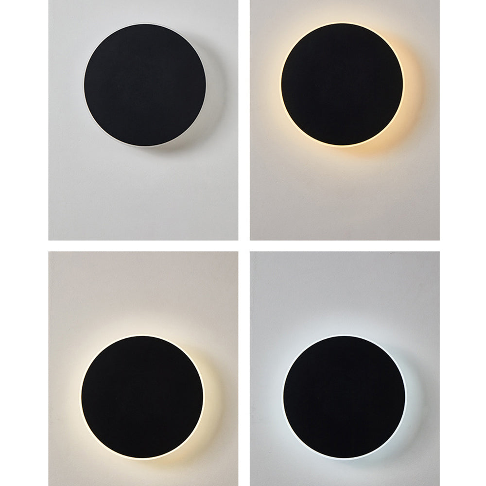 Okrągła Minimalistyczna Zewnętrzna Lampa Ścienna LED