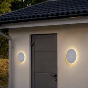Okrągła Minimalistyczna Zewnętrzna Lampa Ścienna LED