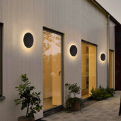 Okrągła Minimalistyczna Zewnętrzna Lampa Ścienna LED