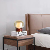 Okrągła Szklana Lampa Stołowa | Nowoczesna