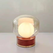 Okrągła Szklana Lampa Stołowa | Nowoczesna