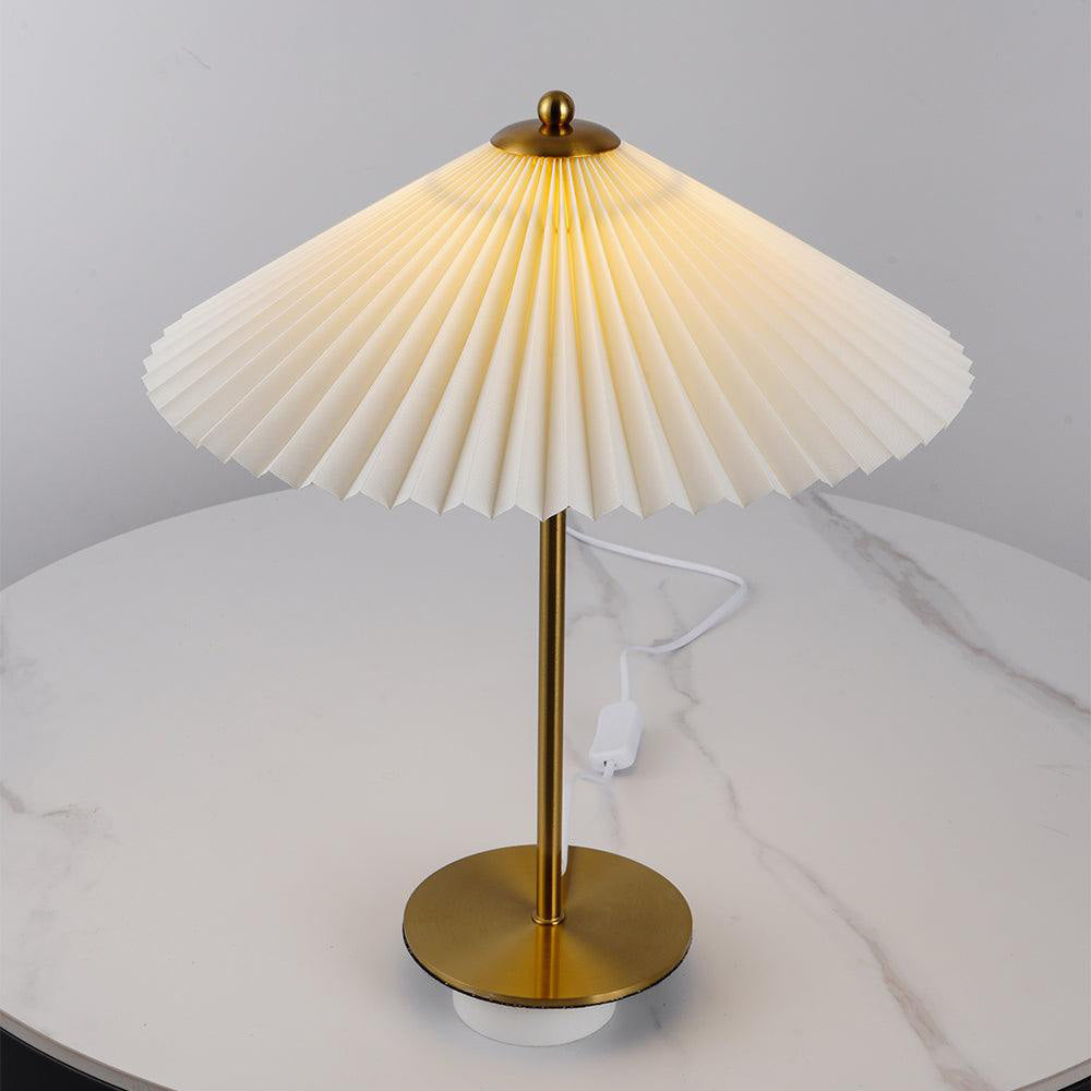 Plisowana Lampa Stołowa Mid-Century Modern