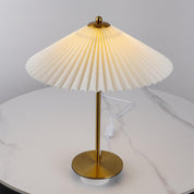 Plisowana Lampa Stołowa Mid-Century Modern