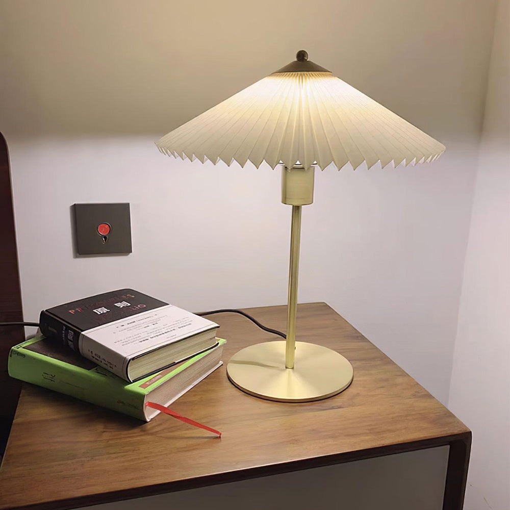 Plisowana Lampa Stołowa Mid-Century Modern