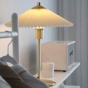 Plisowana Lampa Stołowa Mid-Century Modern