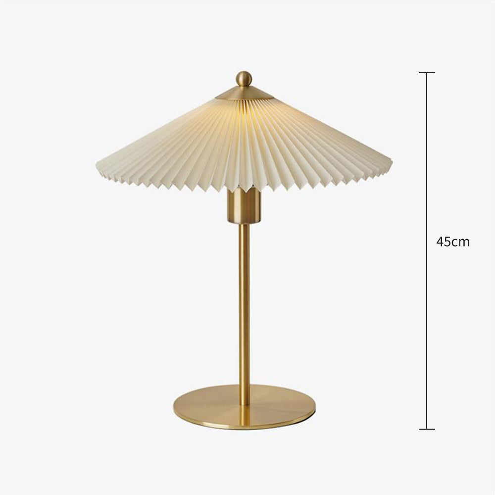 Plisowana Lampa Stołowa Mid-Century Modern
