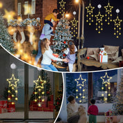 Light-Up LED Window Stars – Set of 2, Battery, Timer