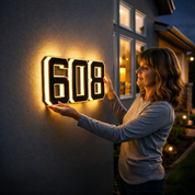 Solarny Podświetlany Numer Domu LED – IP44