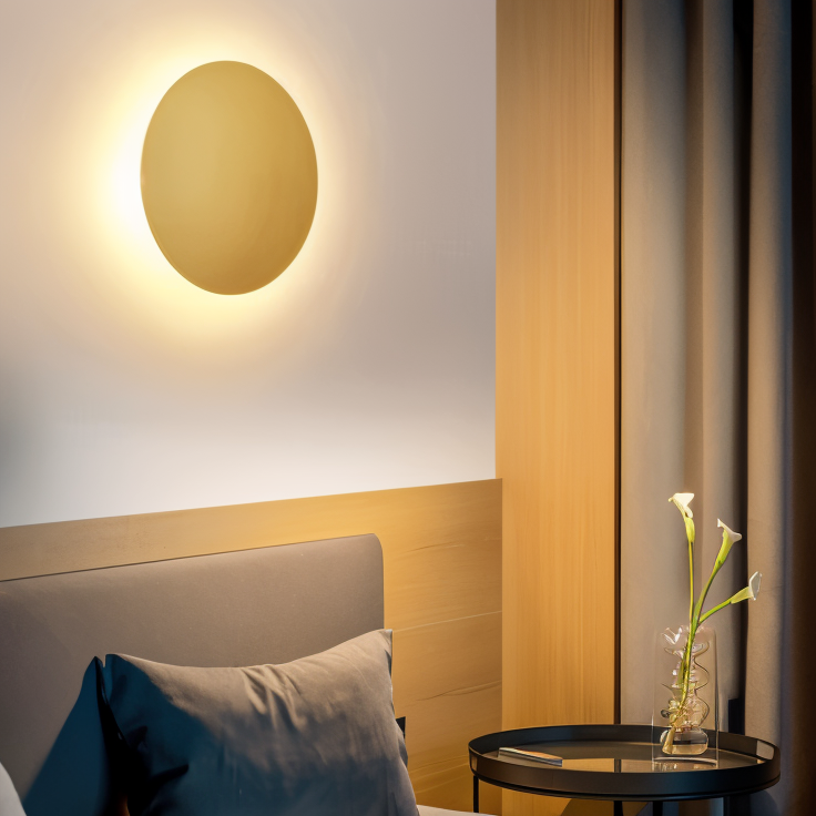 Prosta Okrągła Lampa Nocna | Lampa ścienna