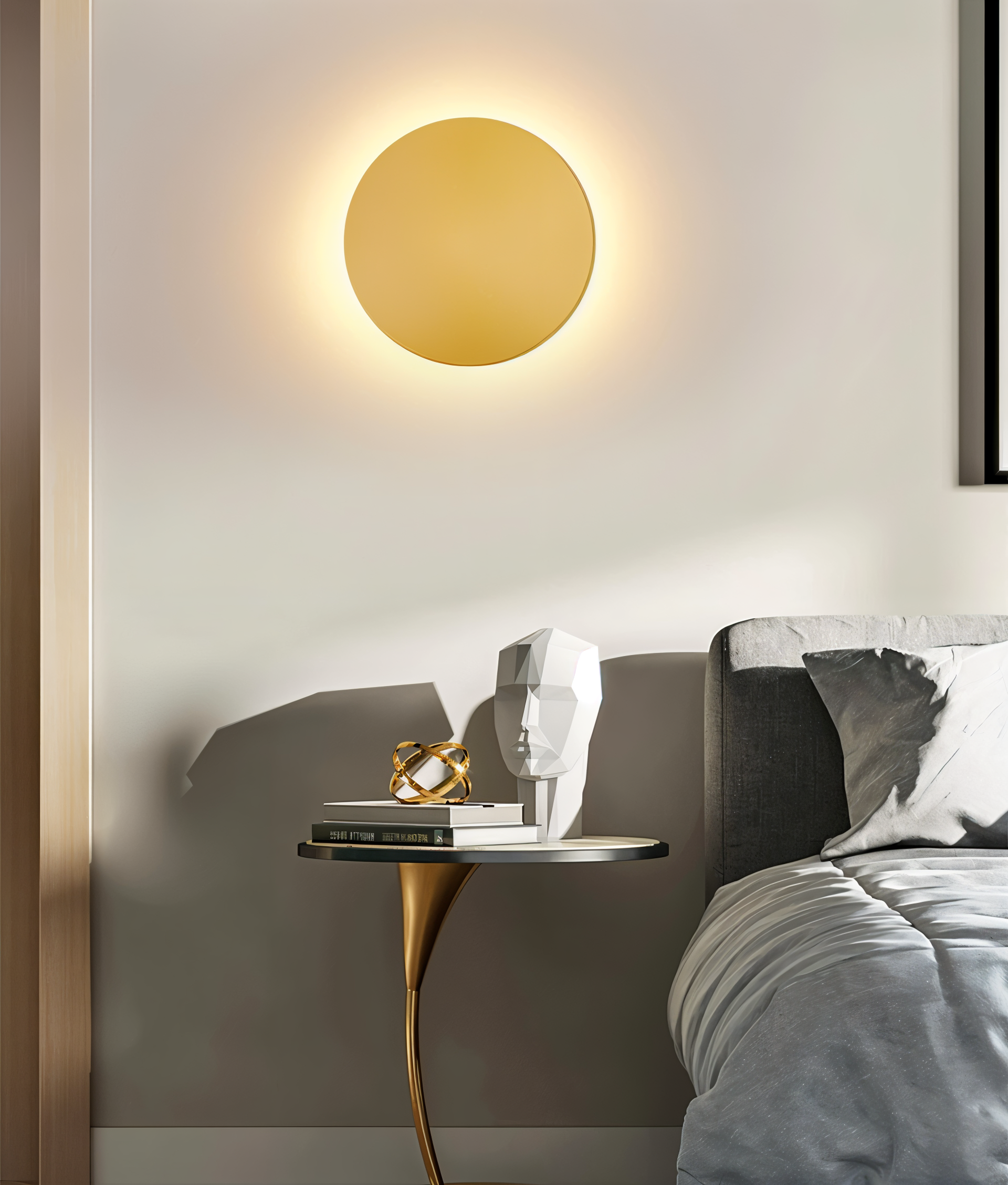 Prosta Okrągła Lampa Nocna | Lampa ścienna