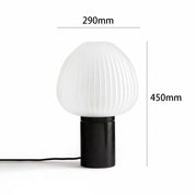 Prosta Szklana Lampa Stołowa do Sypialni | Styl Nordycki