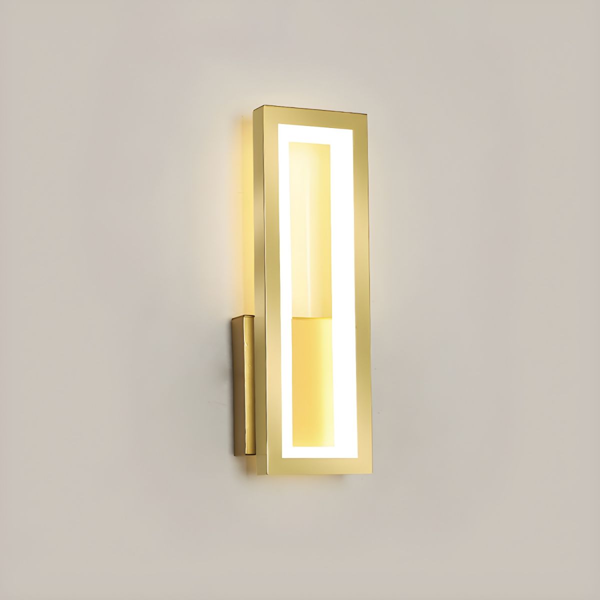 Prostokątna Lampa Ścienna LED z Podświetlaną Ramą