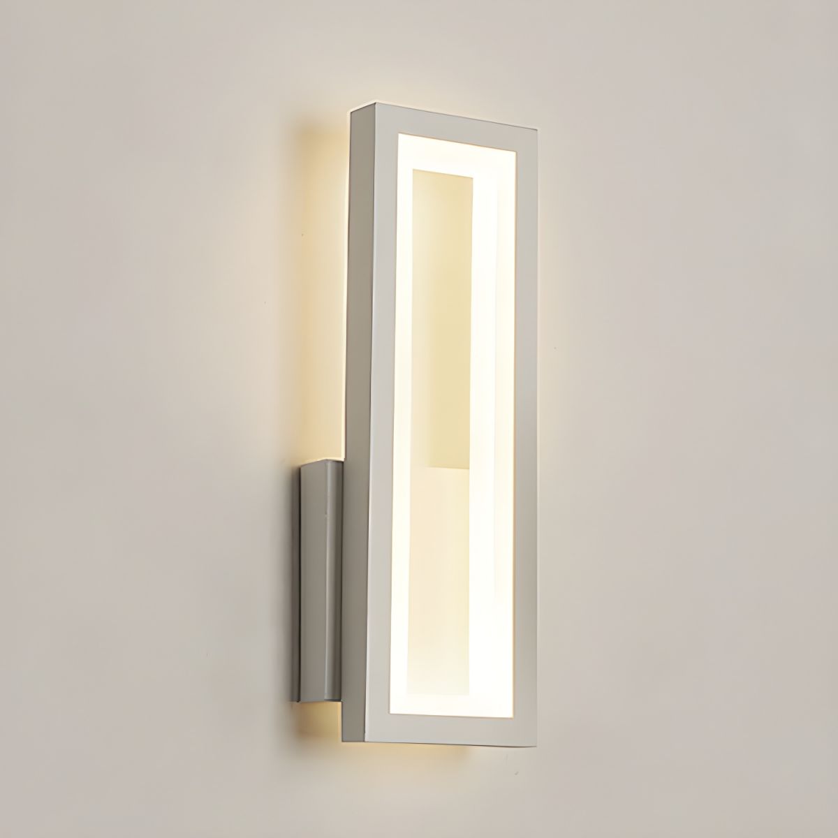 Prostokątna Lampa Ścienna LED z Podświetlaną Ramą