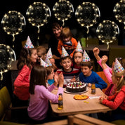 Przezroczyste Balony LED 45 cm – Ciepłe Białe Światło, Zestaw 10 Sztuk
