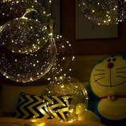 Przezroczyste Balony LED 45 cm – Ciepłe Białe Światło, Zestaw 10 Sztuk