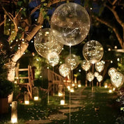 Przezroczyste Balony LED 45 cm – Ciepłe Białe Światło, Zestaw 10 Sztuk