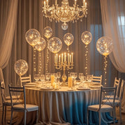 Przezroczyste Balony LED 45 cm – Ciepłe Białe Światło, Zestaw 10 Sztuk