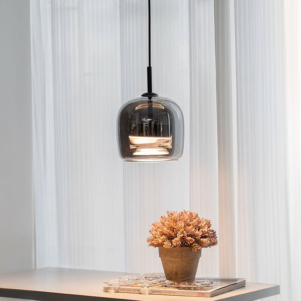 Skandynawska Szklana Lampa Wisząca LED