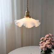 Skandynawska Szklana Lampa Wisząca Vintage