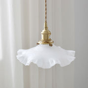 Skandynawska Szklana Lampa Wisząca Vintage