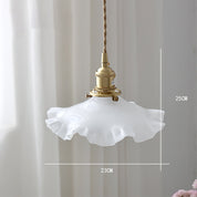 Skandynawska Szklana Lampa Wisząca Vintage