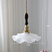 Skandynawska Szklana Lampa Wisząca Vintage