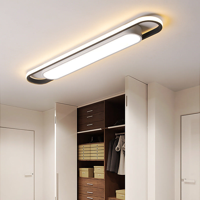 Smukła Owalna Lampa Sufitowa LED do Przedpokoju