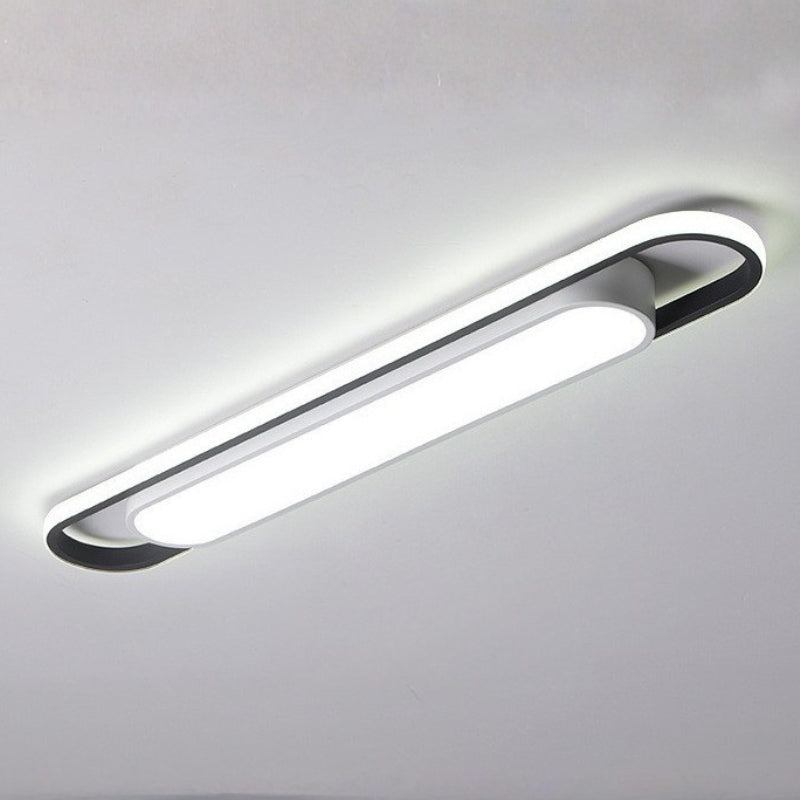 Smukła Owalna Lampa Sufitowa LED do Przedpokoju