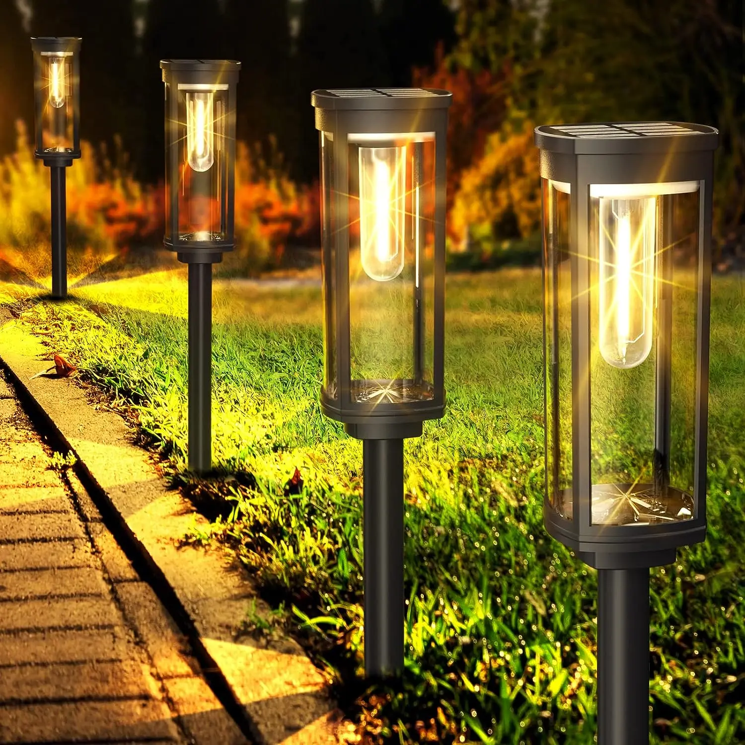 Solarna Latarnia Ogrodowa LED – Wodoodporna Lampa Zewnętrzna