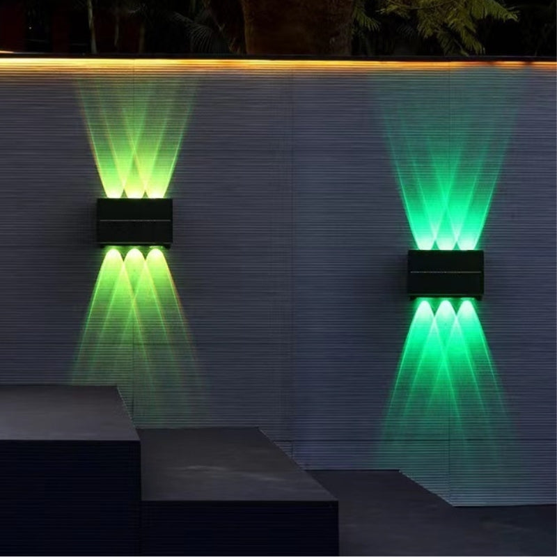 Solarna Zewnętrzna Lampa Ścienna LED | Efekt Światła Góra–Dół