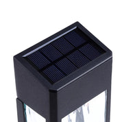 Solarna Zewnętrzna Lampa Ścienna LED | Szkło Teksturowane