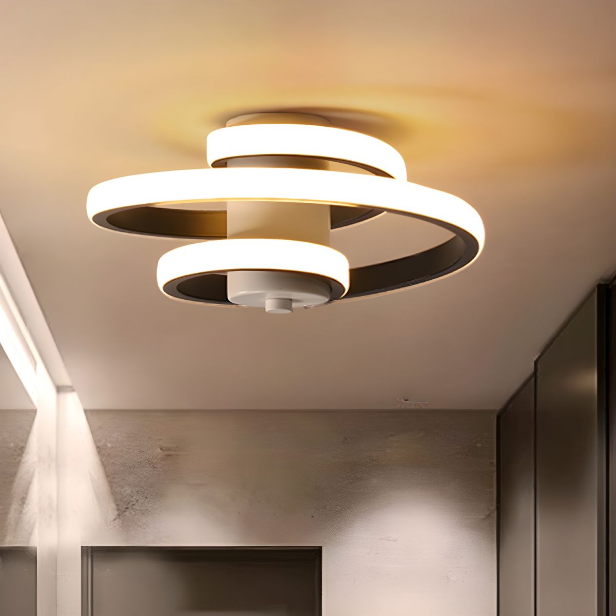 Spiralna Lampa Sufitowa LED Natynkowa do Przedpokoju