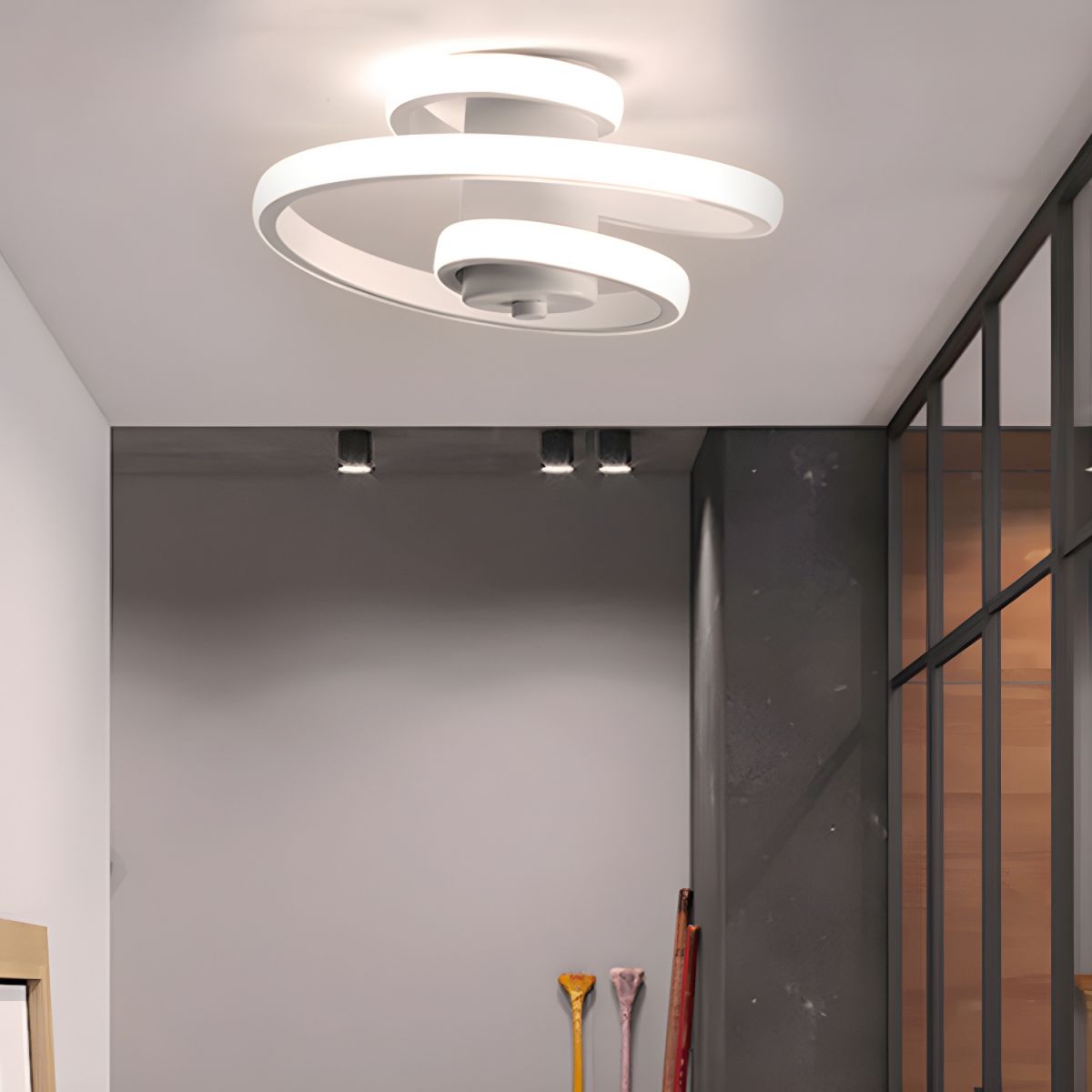 Spiralna Lampa Sufitowa LED Natynkowa do Przedpokoju