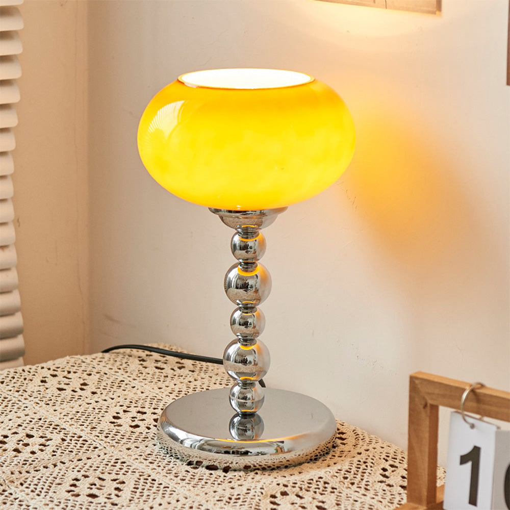 Szklana Lampa Stołowa Bauhaus w Kształcie Kwiatu