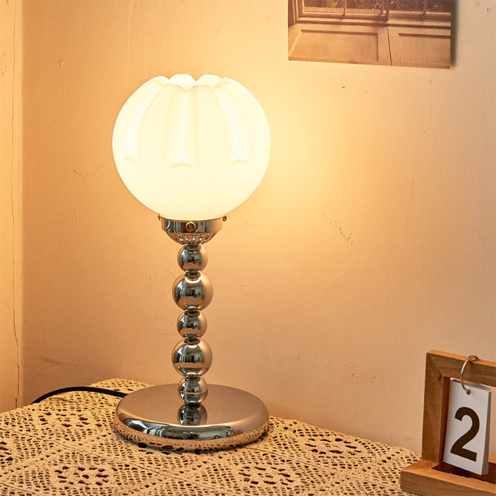 Szklana Lampa Stołowa Bauhaus w Kształcie Kwiatu
