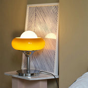 Szklana Lampa Stołowa Bauhaus w Stylu Vintage
