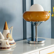 Szklana Lampa Stołowa Bauhaus w Stylu Vintage