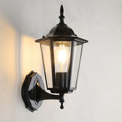 Szklana Zewnętrzna Lampa Ścienna do Ogrodu | Styl Retro