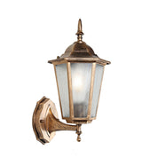 Szklana Zewnętrzna Lampa Ścienna do Ogrodu | Styl Retro