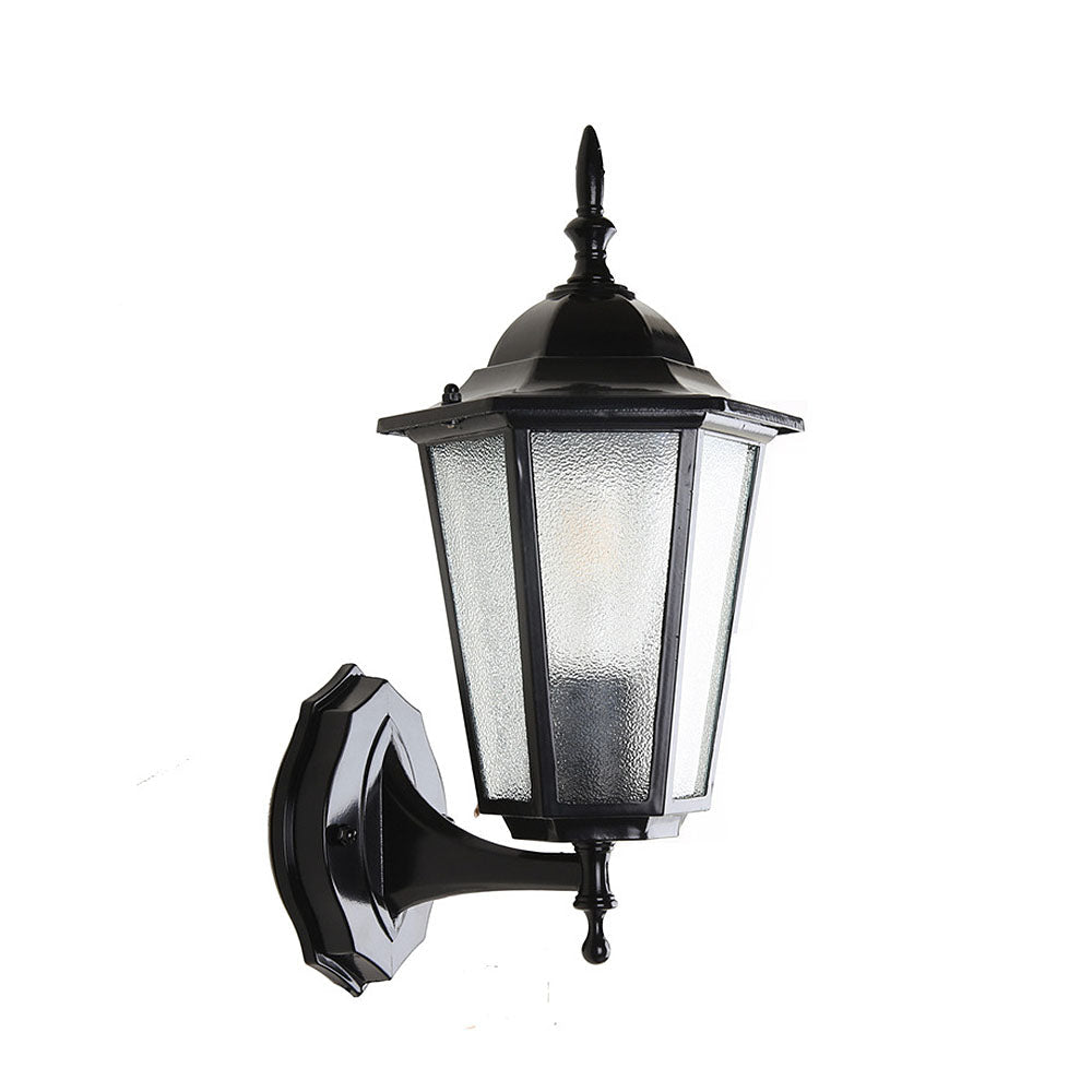 Szklana Zewnętrzna Lampa Ścienna do Ogrodu | Styl Retro
