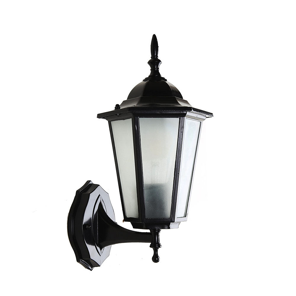Szklana Zewnętrzna Lampa Ścienna do Ogrodu | Styl Retro