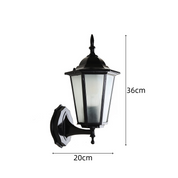 Szklana Zewnętrzna Lampa Ścienna do Ogrodu | Styl Retro
