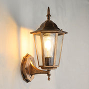 Szklana Zewnętrzna Lampa Ścienna do Ogrodu | Styl Retro