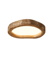 Rustykalna Lampa Sufitowa LED w Stylu Drewna