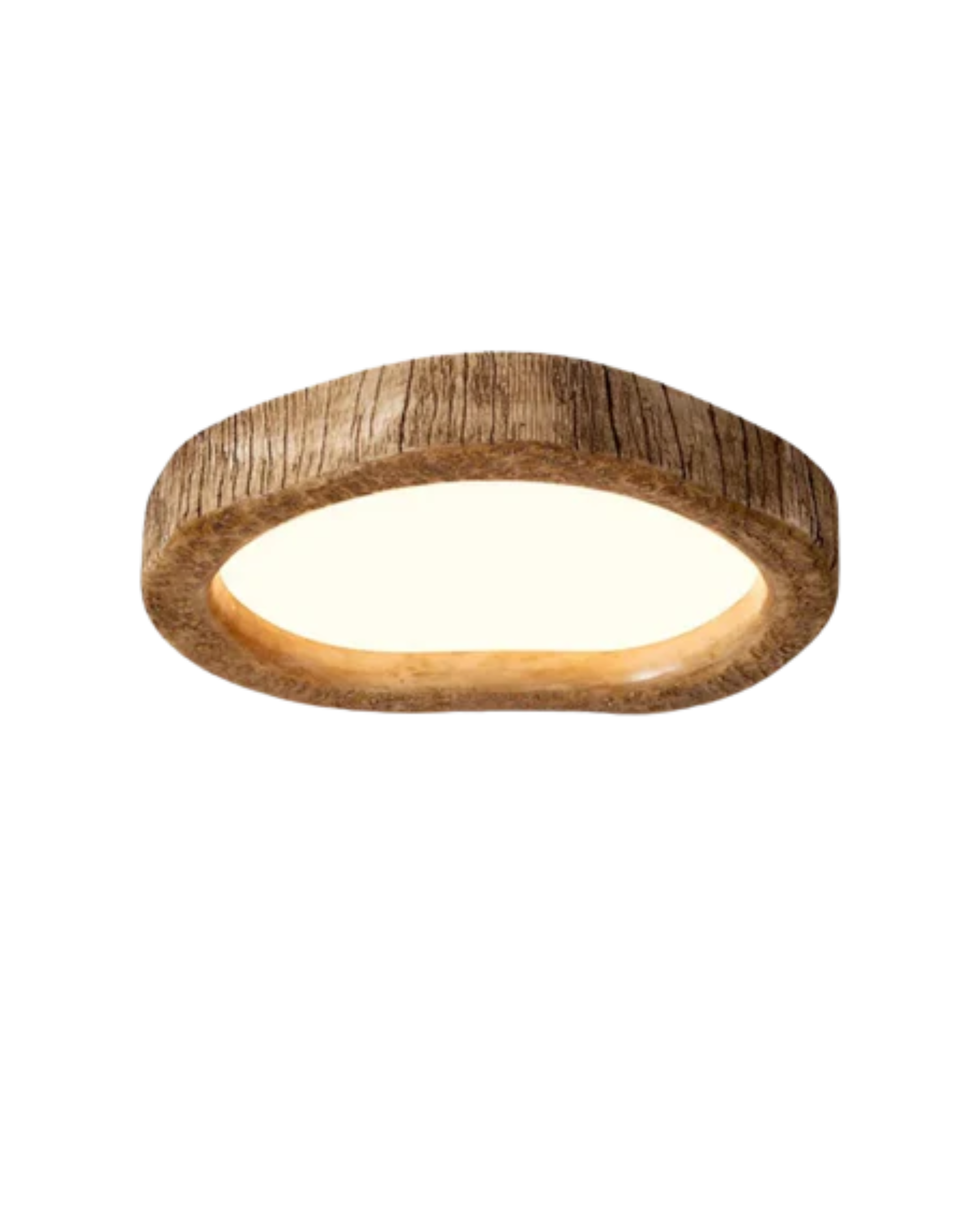 Rustykalna Lampa Sufitowa LED w Stylu Drewna